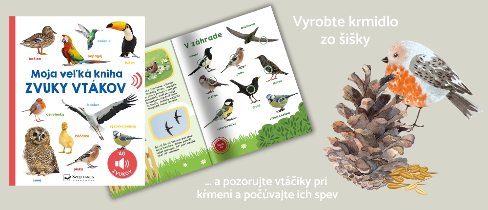 Zvuky vtákov, zvuková kniha pre deti
